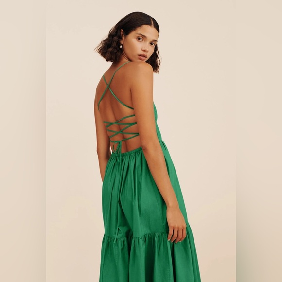 POSSE ALEXIS DRESS - TOPAZ GREEN - XS - NWT - Picture 3 of 5